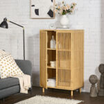 Beistellschrank Grong Bambus [En.casa] pertaining to Beistellschrank Schlafzimmer