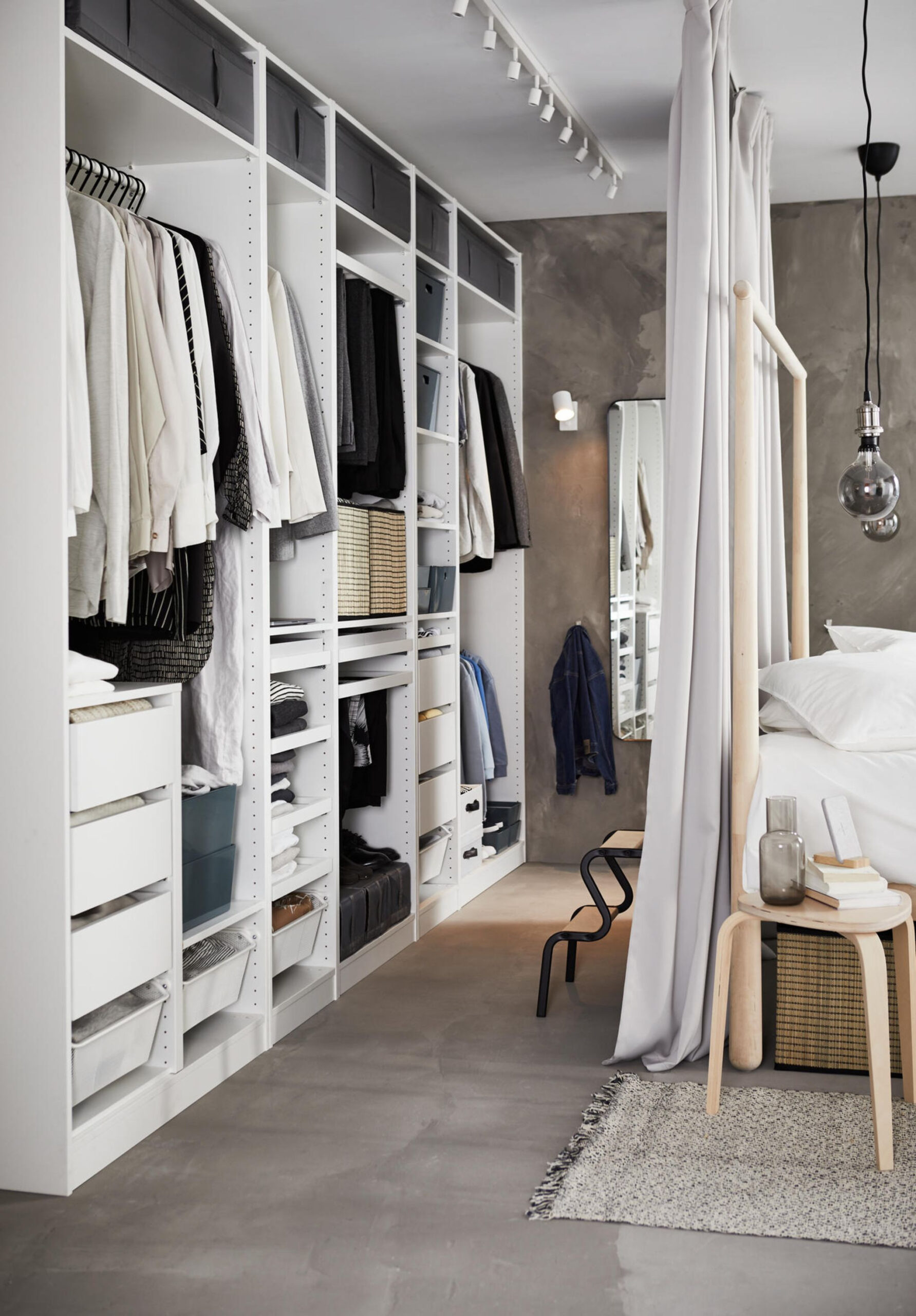 Offener "Pax"-Kleiderschrank Mit Vorhang Getarnt - [Schöner Wohnen] in Schlafzimmer Schrank Mit Vorhang