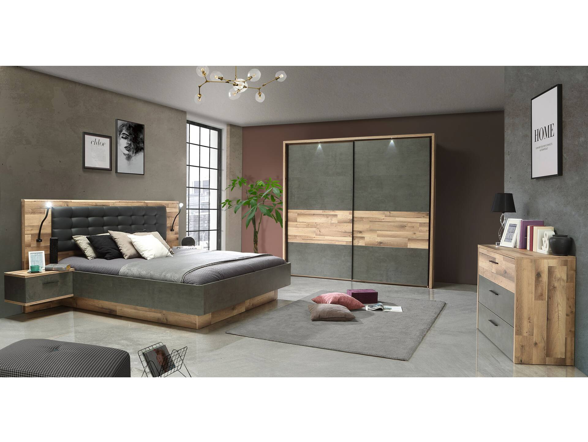 Riccano Komplett-Schlafzimmer I, Material Dekorspanplatte throughout Komplett Schlafzimmer Poco