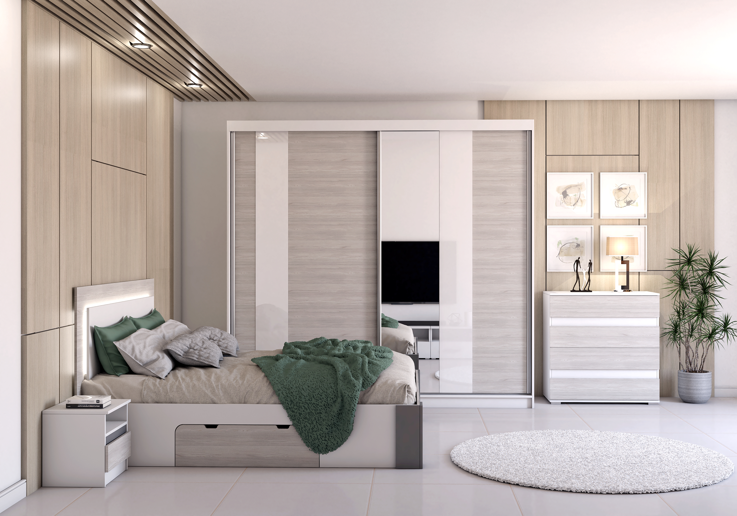 Schlafzimmer Komplett – Set Helios 233 (5-Teilig) - Möbel Online pertaining to Komplett Schlafzimmer Poco