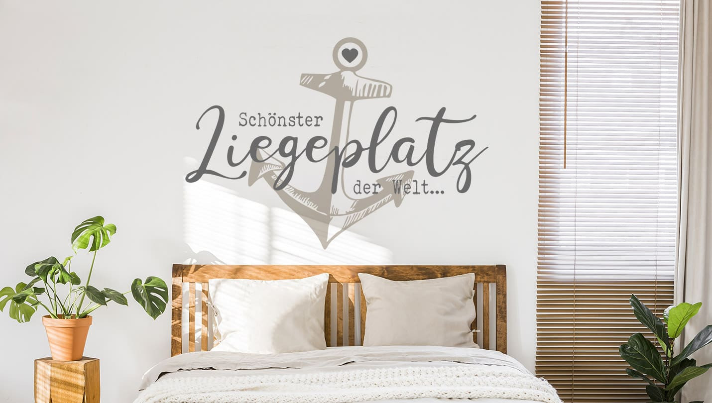 Wandtattoo Schlafzimmer | Traumhafte Ideen | Wandtattoos.de inside Schriftzug Schlafzimmer