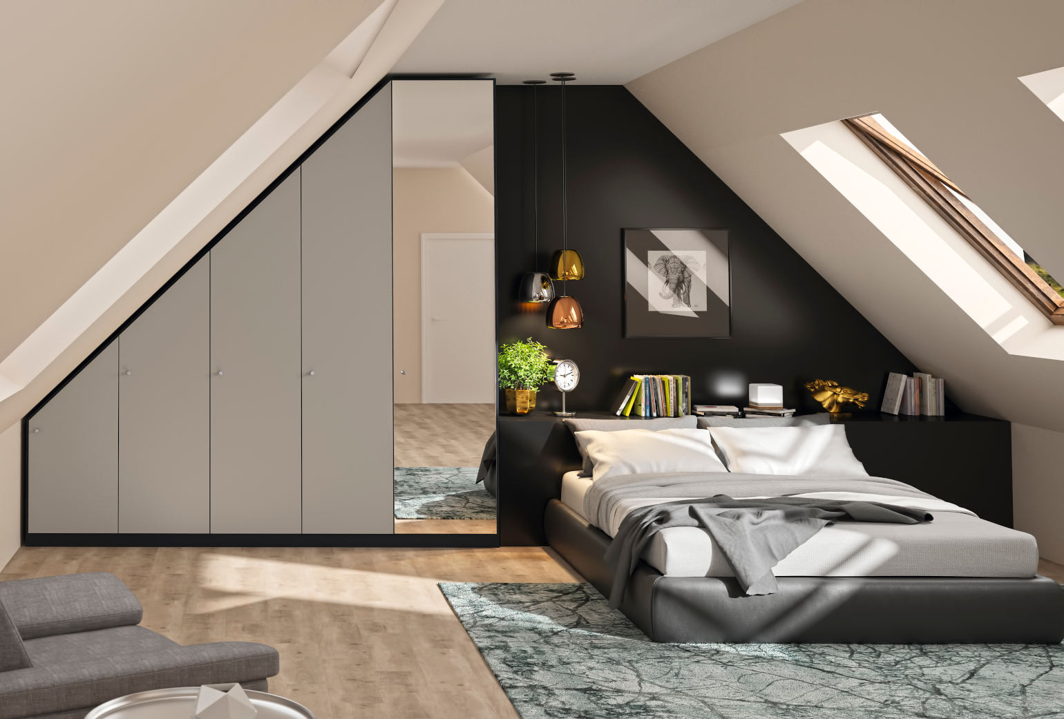 Zimmer Mit Dachschräge Einrichten | Deinschrank.de within Schlafzimmer Mit Dachschräge